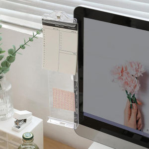 1/2PCS Monitor Memo Board Memo Display Side Panel Computer Side Panel Stable Transparent Computer Monitor Message Board