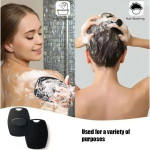 Soft Silicone Exfoliating Brush Cleanser Manual Body Cleansing Scrubber Shower Gentle Massage Bath Brush For Men