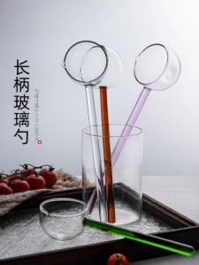 Heat Resistant Long Handle Transparent Soup Spoon