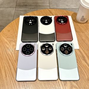 เคสสำหรับ Vivo X200 Pro เคสโทรศัพท์หนังมินิสีตัดกันเคสโทรศัพท์หนังมีห่วงป้องกันกล้องโลหะแบบมีอยู่ในตัวฟิล์มเลนส์กันรอยนิ้วมือกันเหงื่อเคสป้องกันการกระแทกกันตก