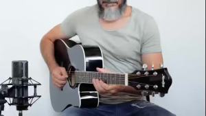 KAWES Low Action  Glossy Acoustic Guitar 6 String 41 inch Acoustic Guitar With  Case Strap tuner