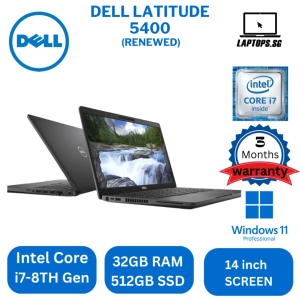 Excellent  Condition Laptop For Office /Studies/ online Work Dell 5400 intel core i7-8th Gen/8GB/16GB/32GB Ram/256GB/512GB SSD/14 inch Screen/windows 11 /3 Months Warranty (Refurb)