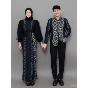 PADMA COUPLE TENUN BLACK - DRESS TENUN TERBARU