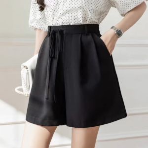 Quần Short Nữ Ống Rộng Chất Ruby Phối Cạp Dây Buộc Hông Nữ Tính - LCXQ85