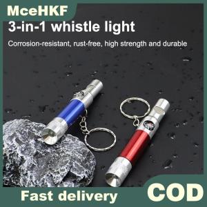 MceHKF Whistle With Flashlight Quality Emergency Kit Keychain Climbing Keyring Portable Survival Outdoor Whistle 3-In-1 Flashlight Comp