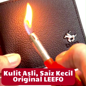 Original LEEFO Cow Hide Genuine Leather Luxury Bifold Men Small Wallet & Free With Box