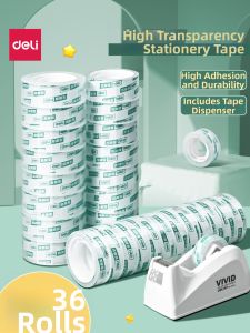 deli | Transparent High Adhesion Durable Easy Tear Stationery Tape