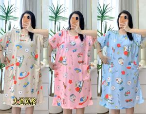 ชุดนอนกระโปรงไซต์ใหญ่ 6XL มีกระเป๋า