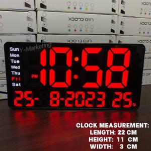 2204 Rectangular Led Digital Alarm Clock Wall Hang Or Display Stand