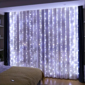 3M/6M LED Christmas Lights Fairy String Lights Curtain Garland 2024 USB Festoon Noel Christmas Decoration for Home New Year 2025