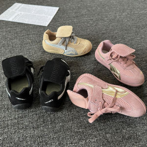 Childrens Korean Style Dance Shoes Genuine Leather Ballet Slippers Breathable Sole Non Slip Wear Resistant Casual Sneakers for Boys and Girls