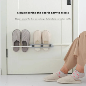 3-in-1 Household Foldable Shelf Bathroom Slippers Rack No Punching Wall Hanging Sandals Sanitary Toilet