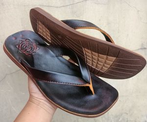 sendal jepit kulit pria anduras 02 terompah premium