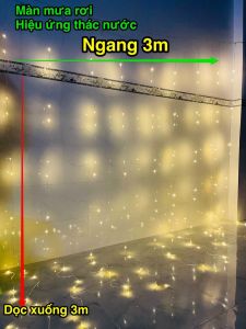 Bộ Đèn Led Thác Nước Hiệu Ứng Thác Nước [ Dài 3m - Thả 10 Sợi 2m ]