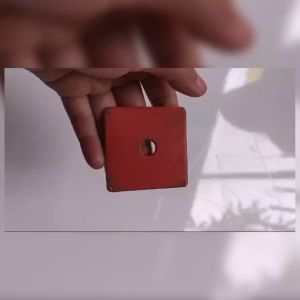 RING PLAT KOTAK lubang 10mm 3/8" LUAR 47MM X 47MMX TEBAL 3MM 3 mm besi metal 3/8 inch pengencang