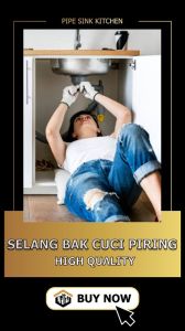 SELANG BAK CUCI PIRING ELASTIS 1 METER ABU PVC KUAT TEBAL MURAH MERIAH PEMBUANGAN AIR KOTOR
