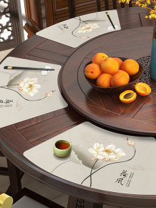 Thảm Ăn Bàn Tròn Sử Dụng Thảm Ăn Hình Quạt Khách Sạn Phương Tây Thảm Ăn Cách Nhiệt Chống Dầu Chống Bỏng Thảm Trải Bàn Ăn Chống Bỏng