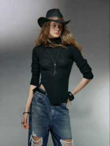 Toyouth | Áo Sweater Cổ Cao Chất Len Có Khe