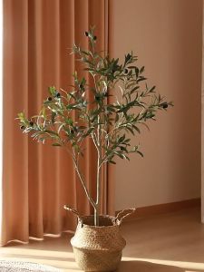 Highly Simulated Artificial Olive Tree Fake Potted Olive Tree Large Artificial Olive Suitable for Modern Home Office Living Room Floor Decoration Interior Fake Outdoor Palm Trees - Lazada