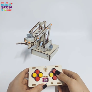 [Sản phẩm STEM] Cánh Tay Robot Điều Khiển Từ Xa động cơ mini xoay gắp linh hoạt. Đồ chơi khoa học công nghệ stem sanpi