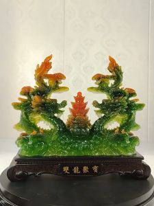 Tượng Con Rồng Song Long Tụ Bảo Tượng Phong Thủy Dành Cho Người Tuổi Thìn Quà Tặng Tân Gia Khai Trương