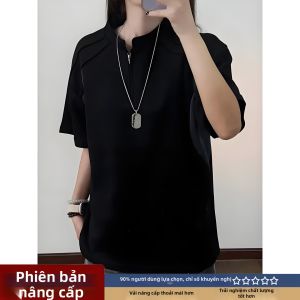 LIUBU | Áo Thun Form Rộng Cổ Henley Đầy Đặn
