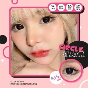 คอนแทคเลนส์ บิ๊กอาย รุ่น Circle Black/สีดำ  ค่าสายตา (0.00)-(-10.00)