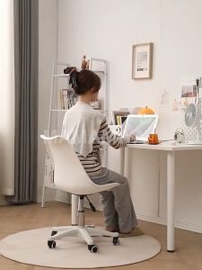 FAVOURER เก้าอี้สำนักงาน ขาเหล็ก เก้าอี้โมเดิร์น พนักพิงหลัง ปรับระดับ เก้าอี้ทำงาน เก้าอี้ออฟฟิศ มีล้อปรับหมุนได้