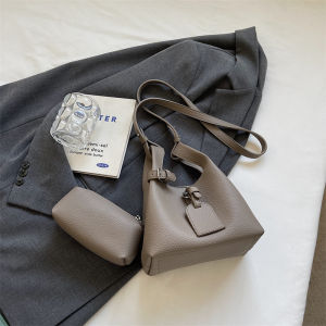 Womens Basket Bag Summer 2025 Fashion Trend Outing Small Handbag Commuter Crossbody Bucket Bag Soft PU Leather Pure Color