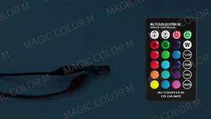 2Pcs T10 W5w RGB LED Bulb Remote Control COB Lamp Car Lighting Reading Light Automobiles Wedge Lamp With Remote Controller 12V