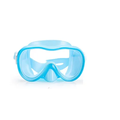 Kids Snorkeling Set Soft Mouthpiece Semi-Dry Breathing Tube Large Frame Dive Goggles