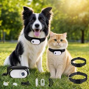 Teekland Cat Collar Camera with Video Record Wireless Mini Sport Camera Small Action Cameras Body Camera for Stuff Outdoor Indoor No WiFi Pet Supplies