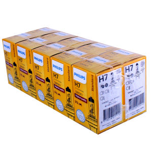 Philips | Philips 10 Lamps Vision H7 12V 55W PX26d Original Car Halogen Headlight 3200K Standard Auto Replace Genuine Bulb 12972C1