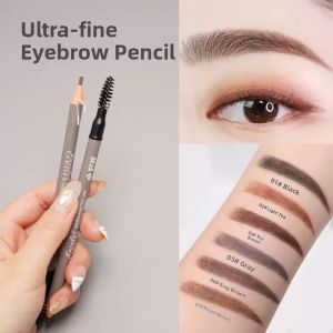 Womens Ultra-Fine Liner Eyebrow Pencil with Brush Knife-Style Waterproof Sweatproof Long-Lasting Color-Matching Hard-Core Tea Color
