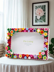 Handmade Creative Activity Photo Frame Desk Top Arrangement Color Box Set Best Friend Gift Country Style Rectangle Plastic Frame