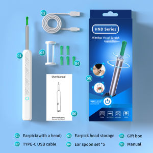 Wireless Ear Wax Cleaner with Camera Safe Earwax Removal Endoscope with Camera Luminous Otoscope Ear Cleaning Tools Ear Care