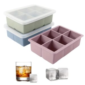 Silicone Ice Cube Tray Mold with Lid Ice Cube Tray Suitable for Whisky and Baby Food BPA-Free Easy to Demold
