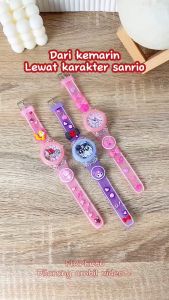 Jam Tangan 3D Lampu Analog Anak Sekolah Perempuan Hello Kitty Sanrio