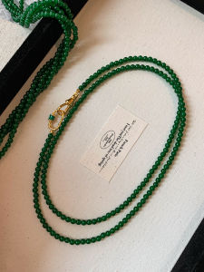 CAFFTI | Elegant Chic Chinese Style Necklace Green Natural Stone