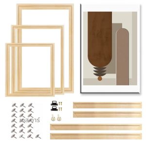 45x65 50x70 ซม.ธรรมชาติกรอบรูปไม้สําหรับผ้าใบกรอบเพชรภาพวาดกรอบโปสเตอร์กรอบตกแต่งบ้าน