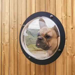 Hateli lá chắn chó cửa sổ vòng tròn trong suốt mèo cửa sổ Pet PORTHOLE bền Dome rõ ràng Viewer cho hàng rào cửa cổng trang trí Pet PEEK nhìn ra ngoài đồ cho thú cưng