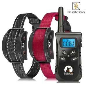 Vibrating Dog Collar No Shock Dog Training Collar 2-Dog Rechargeable Waterproof 1600Ft Remote For 2 Dogs
