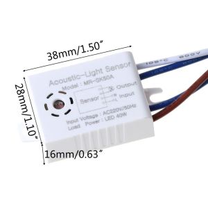 Light Sensor Switch Detector Sound Voice Sensor Intelligent Auto on Off Smart Home Control for Corridor Bath Warehouse 1pc
