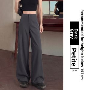 YAYANGREN | Thin Straight Leg Wide Fit Summer Trousers for Petite Women