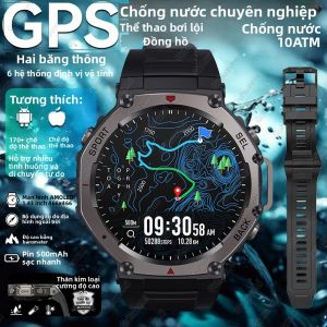 Đồng Hồ Thông Minh Quân Sự GPS Băng Tần Kép T-Rex 3 Pro 48mm Chống Nước 10ATM Pin 500mAh La Bàn Đo Độ Cao AGPS Dành Cho Thể Thao Ngoài Trời