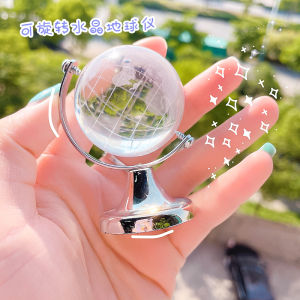 1Pcs Mini World Globe Crystal Glass Clear Paperweight Desk Office Home Decor Wedding Favor Crafts Ornaments Gifts