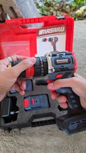 MASARU สว่านไขควงกระแทกไร้สาย 3 ระบบ 20V SCDI-140 มอเตอร์ Brushless ปรับแรง 20 ระดับ แรงบิด 60Nm พร้อมไฟ LED และชุดอุปกรณ์ครบพร้อมใช้งาน