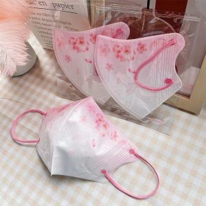 【individual packing】50pcs Duckibill Face Mask for Adult 3d Face Mask Cherry Powder Blush Gradient Facial Mask