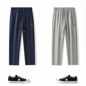 Mark Fairwhale | Elastic Waist Drawstring Sport Pants Straight Fit Loose