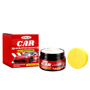 Car Scratch Remover Cream with Sponge Auto Paint Scratch Remover Polishing Paste for Car Scuffs Swirls Fine Lines Cleaning Care